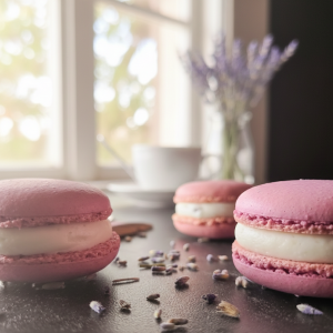Macarons artisanaux a la lavande