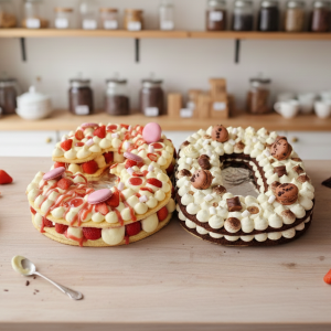 number cake artisanaux 30 ans fraisier et tiramisu