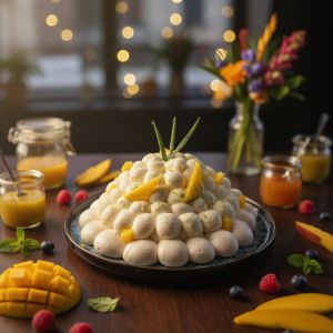 Ma pavlova artisanale aux fruits exotiques