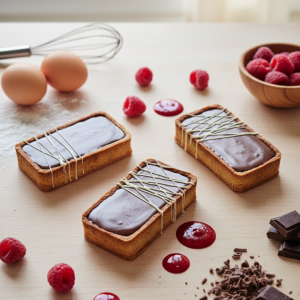 Mes tartelettes artisanales chocolat framboises
