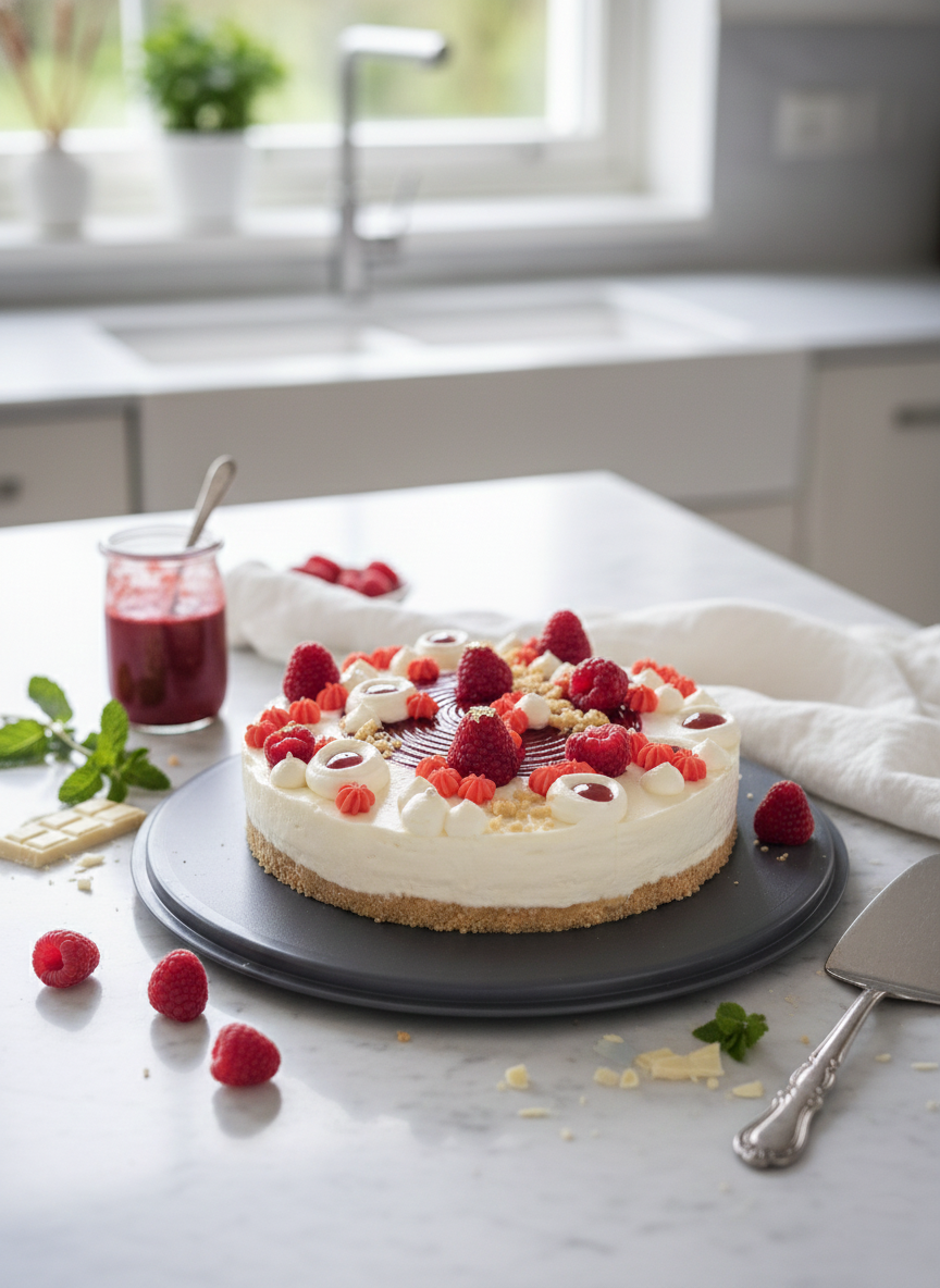 Mon cheese cake artisanal a la framboise