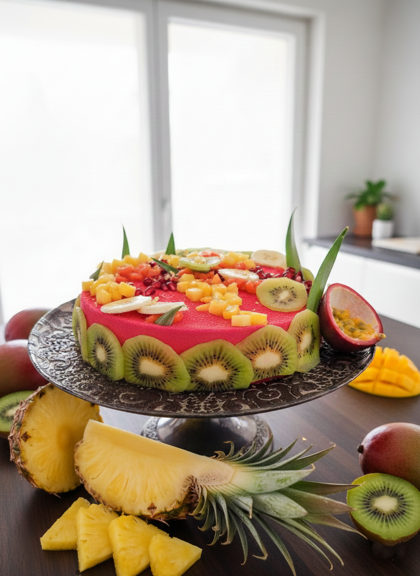 Mon entremet artisanal aux fruits exotiques