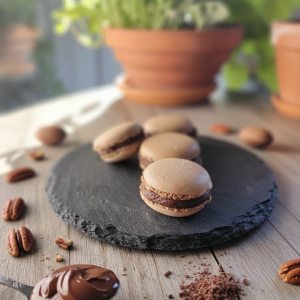 mes macarons artisanaux chocolat praliné 2